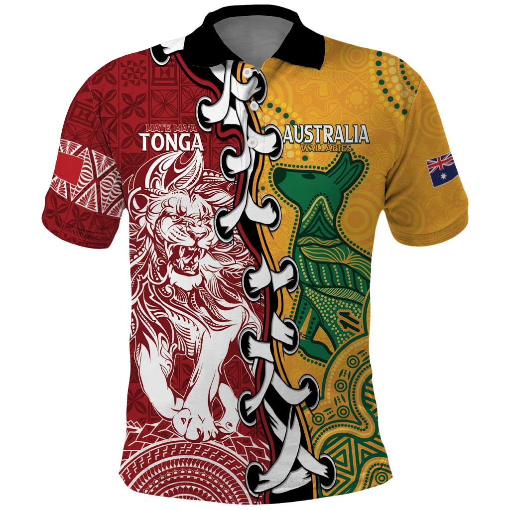 Mate Ma'a Tonga Vs Australia Rugby Personalized Polo Shirt Special Mascots - Vibe Hoodie Shop