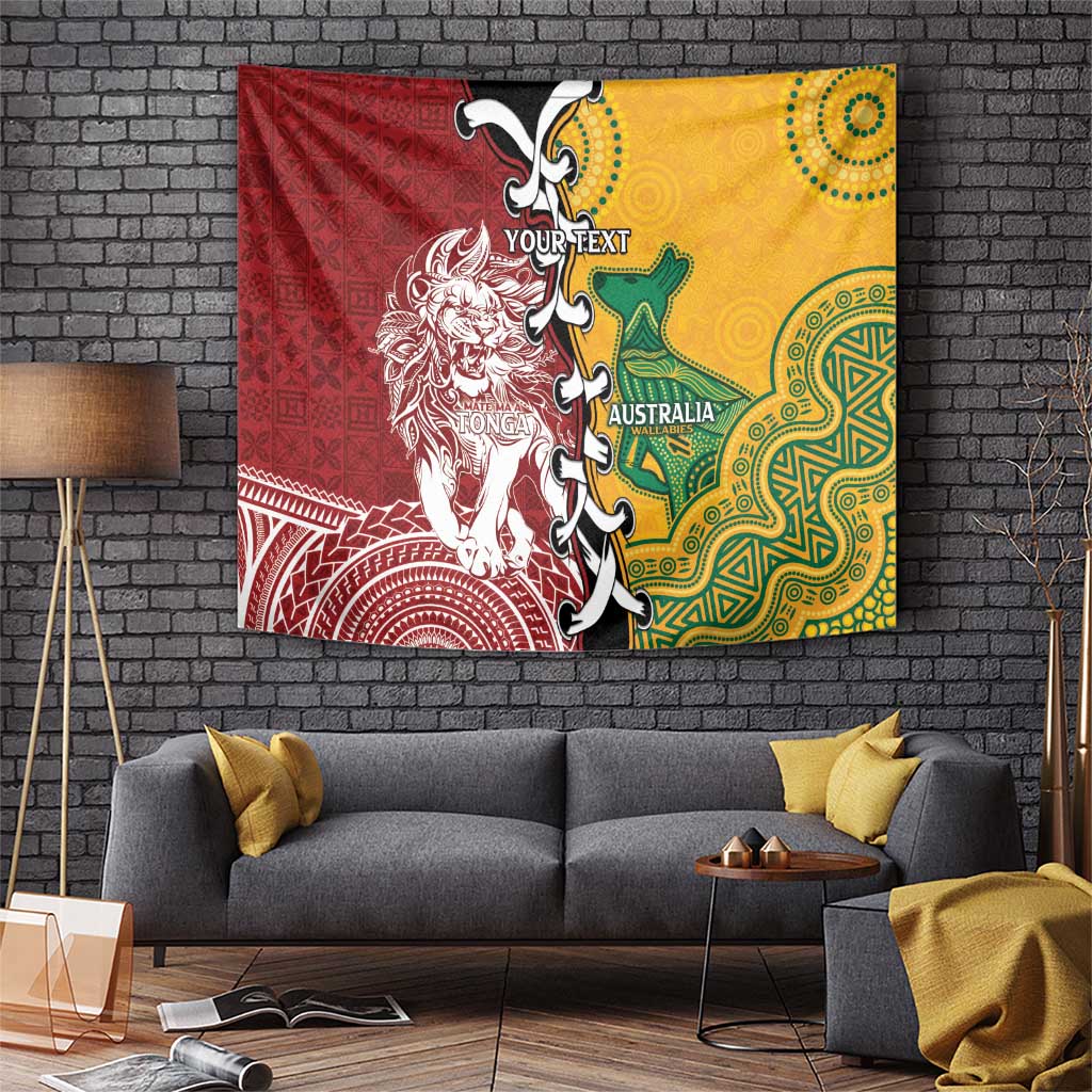 Mate Ma'a Tonga Vs Australia Rugby Personalized Tapestry Special Mascots - Vibe Hoodie Shop