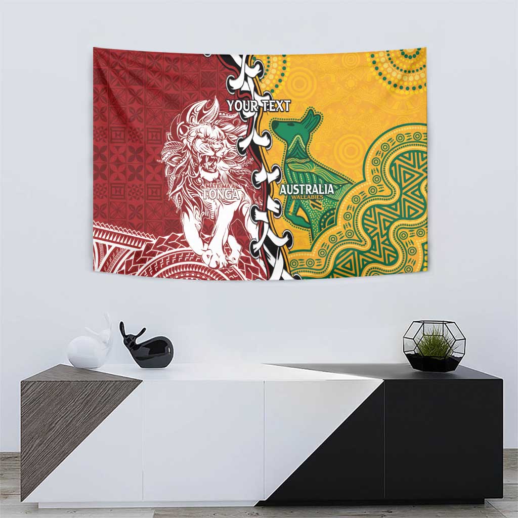 Mate Ma'a Tonga Vs Australia Rugby Personalized Tapestry Special Mascots - Vibe Hoodie Shop