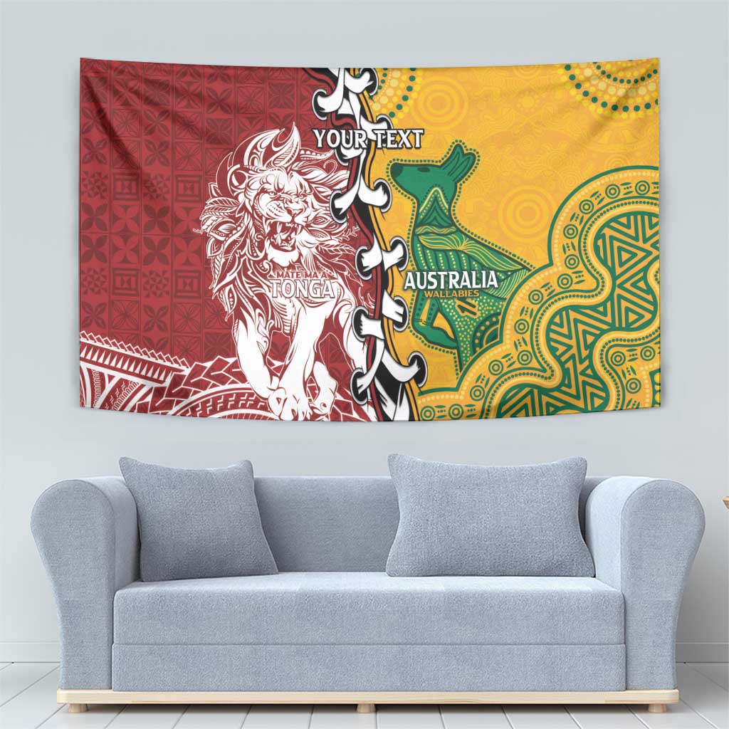 Mate Ma'a Tonga Vs Australia Rugby Personalized Tapestry Special Mascots - Vibe Hoodie Shop