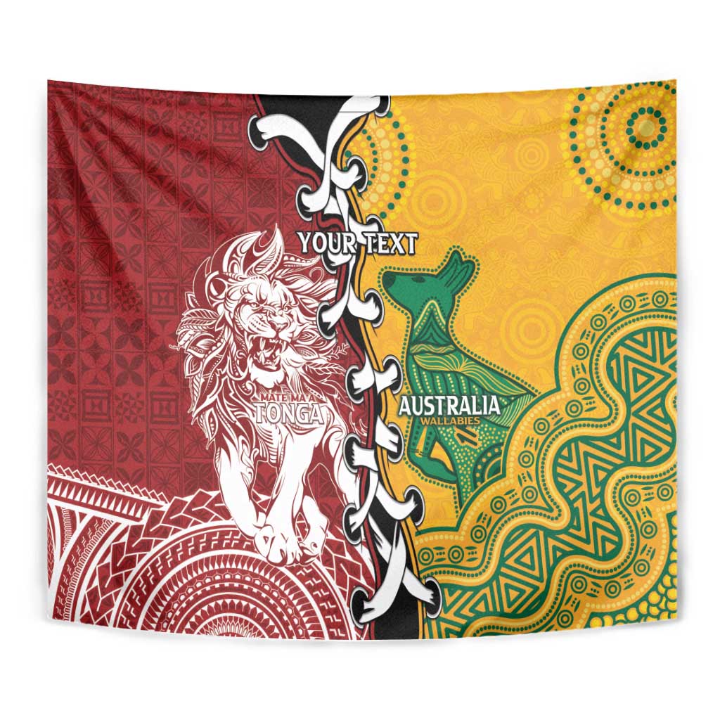 Mate Ma'a Tonga Vs Australia Rugby Personalized Tapestry Special Mascots - Vibe Hoodie Shop