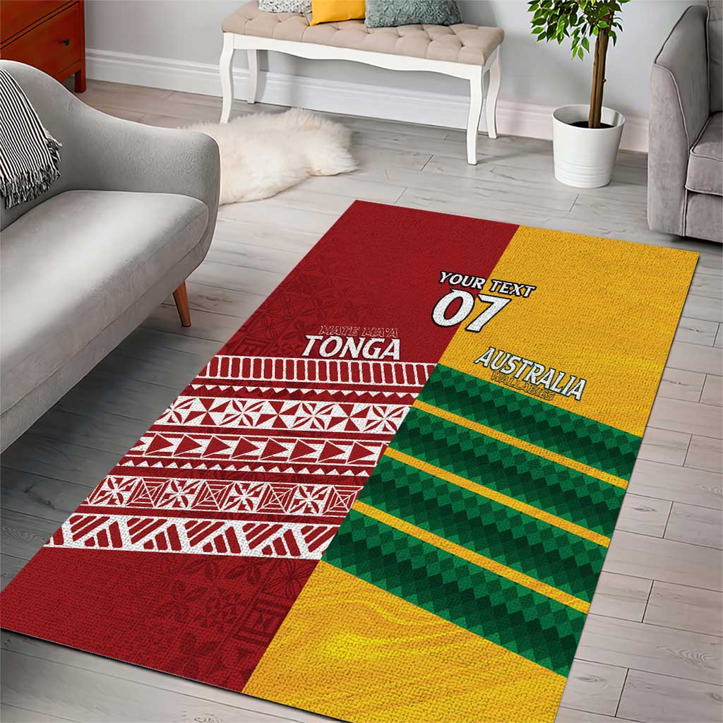 Australia - Tonga Rugby Custom Area Rug Minimalist Dynamic - Vibe Hoodie Shop