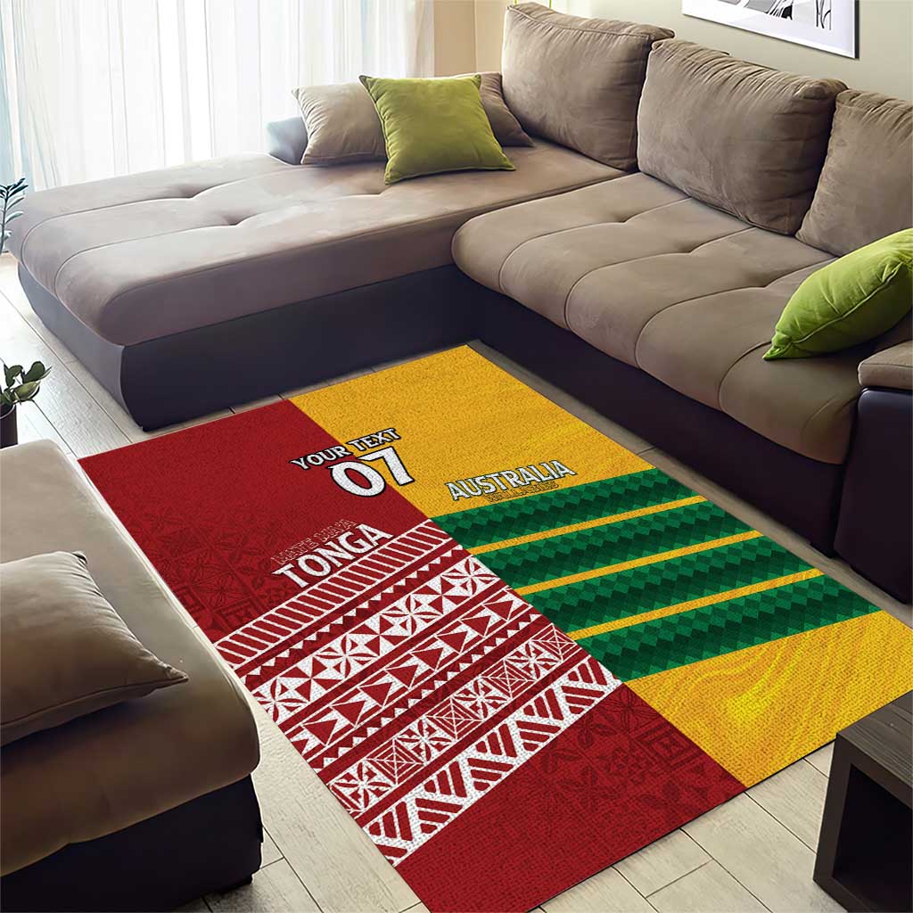 Australia - Tonga Rugby Custom Area Rug Minimalist Dynamic - Vibe Hoodie Shop