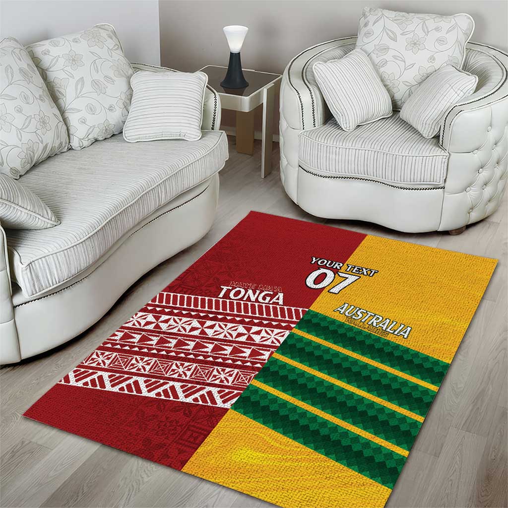 Australia - Tonga Rugby Custom Area Rug Minimalist Dynamic - Vibe Hoodie Shop