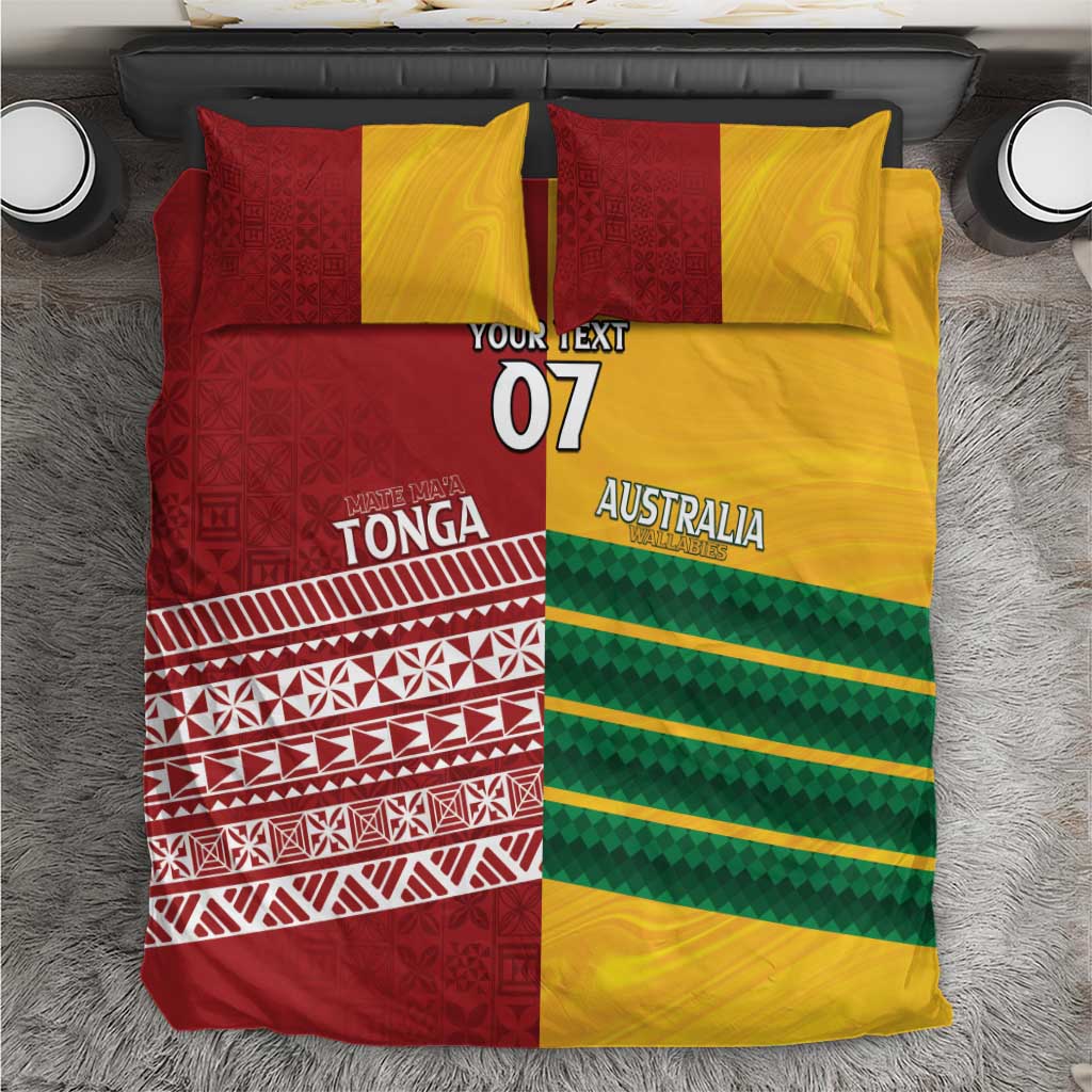 Australia - Tonga Rugby Custom Bedding Set Minimalist Dynamic - Vibe Hoodie Shop