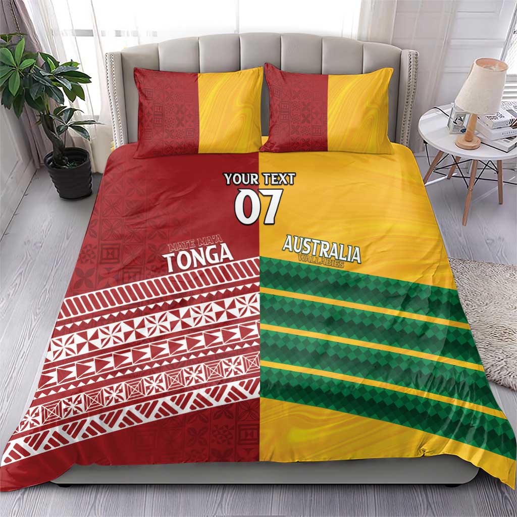 Australia - Tonga Rugby Custom Bedding Set Minimalist Dynamic - Vibe Hoodie Shop