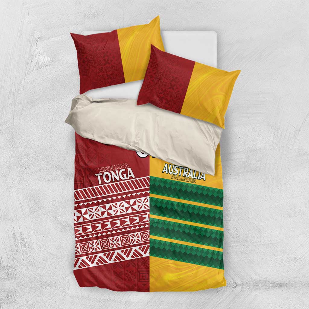 Australia - Tonga Rugby Custom Bedding Set Minimalist Dynamic - Vibe Hoodie Shop