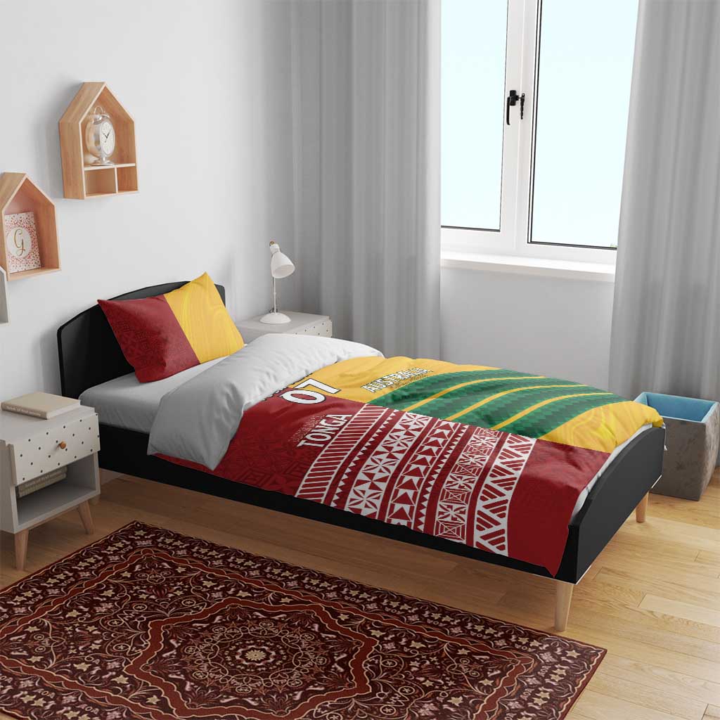 Australia - Tonga Rugby Custom Bedding Set Minimalist Dynamic - Vibe Hoodie Shop