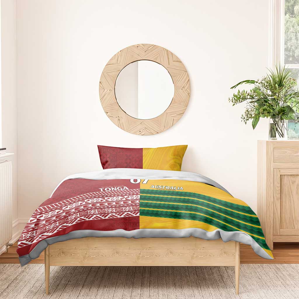 Australia - Tonga Rugby Custom Bedding Set Minimalist Dynamic - Vibe Hoodie Shop