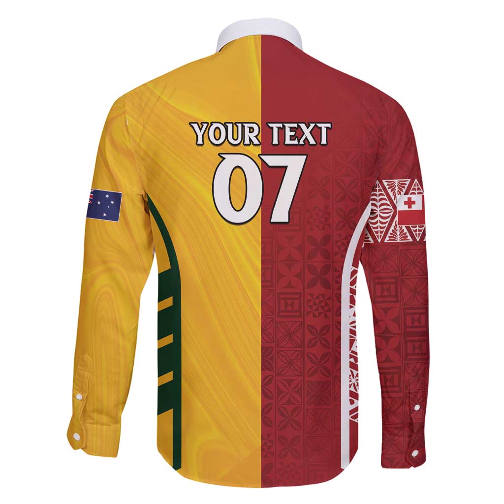 Australia - Tonga Rugby Custom Family Matching Tank Maxi Dress and Hawaiian Shirt Minimalist Dynamic