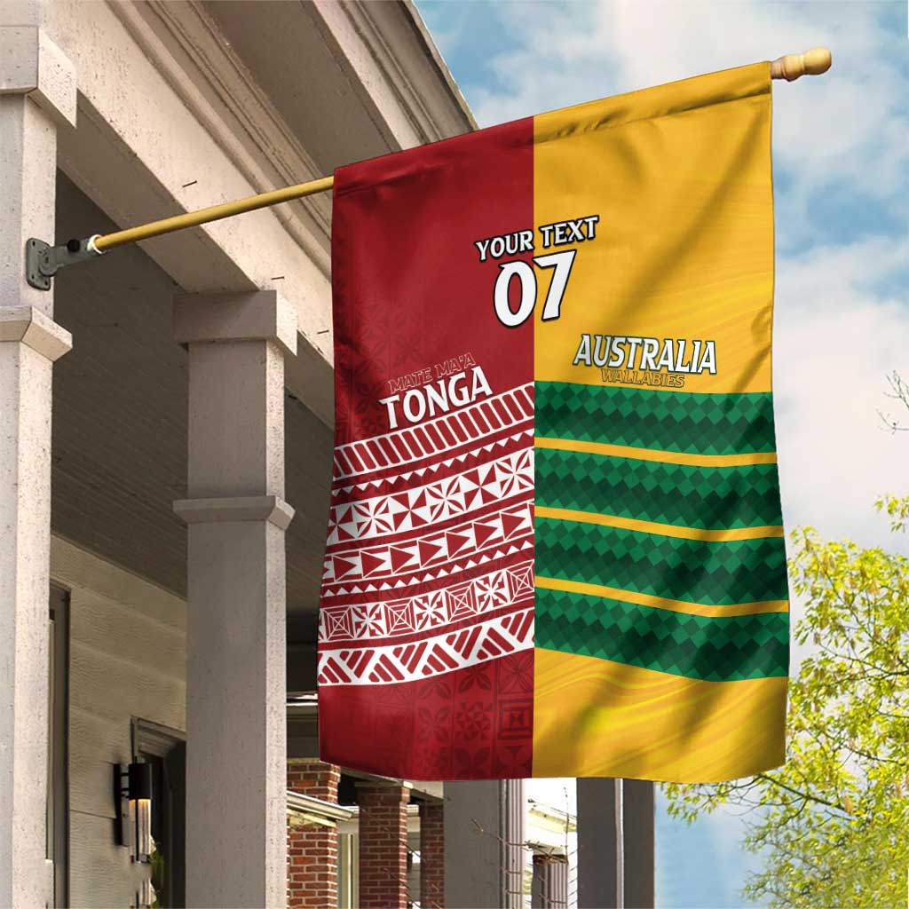 Australia - Tonga Rugby Custom Garden Flag Minimalist Dynamic - Vibe Hoodie Shop