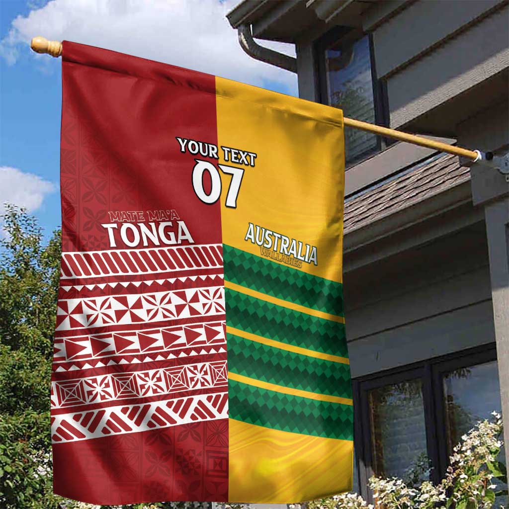 Australia - Tonga Rugby Custom Garden Flag Minimalist Dynamic - Vibe Hoodie Shop