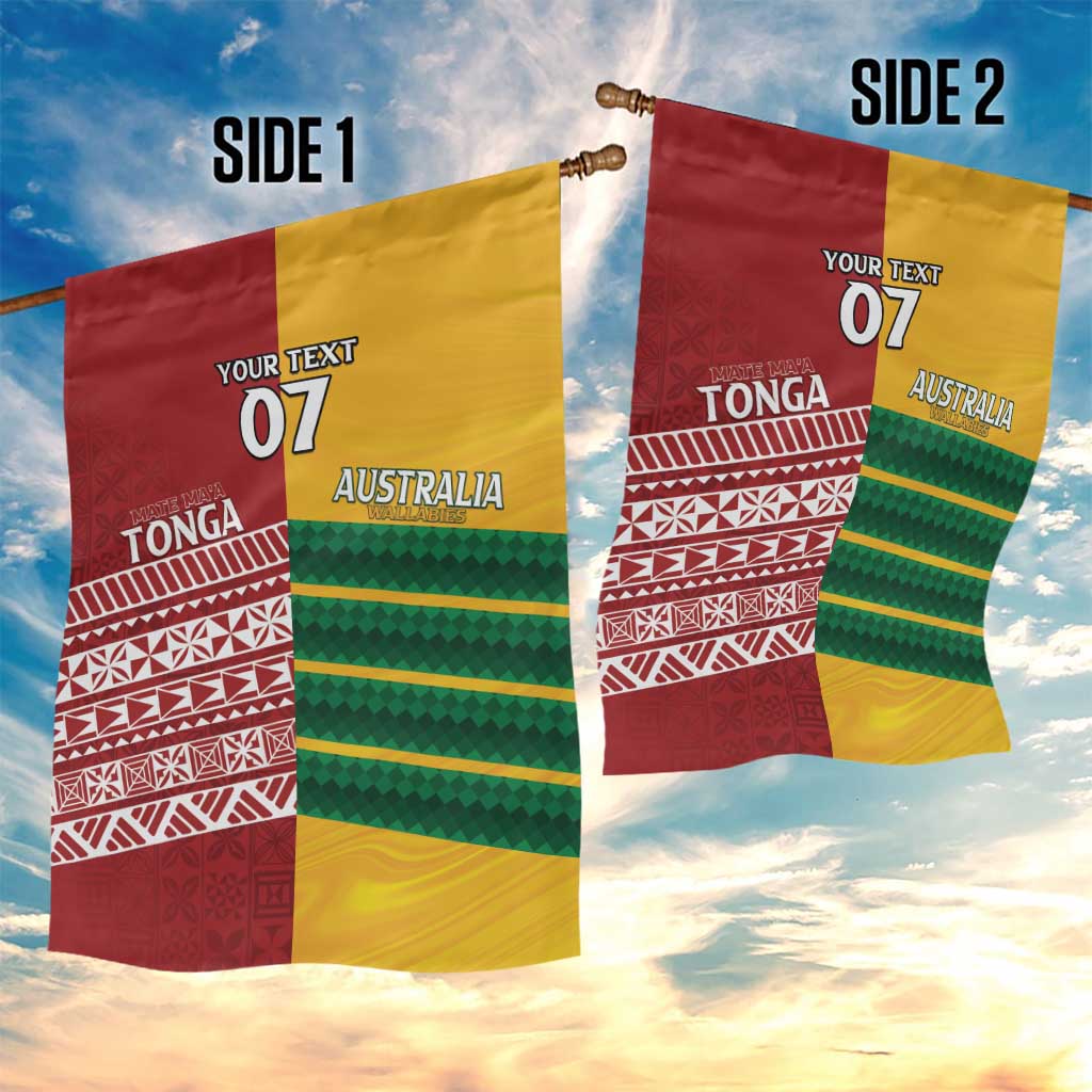 Australia - Tonga Rugby Custom Garden Flag Minimalist Dynamic - Vibe Hoodie Shop