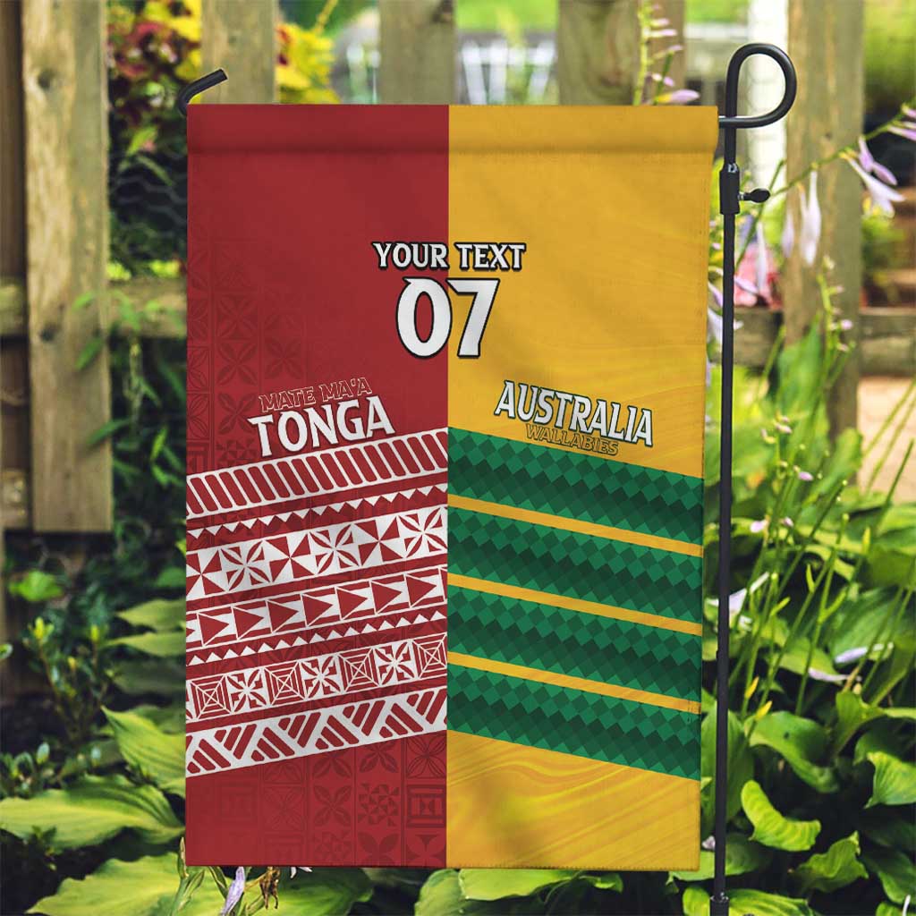 Australia - Tonga Rugby Custom Garden Flag Minimalist Dynamic - Vibe Hoodie Shop