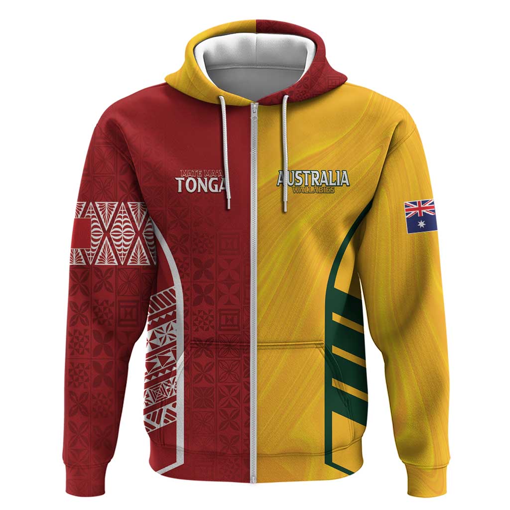 Australia - Tonga Rugby Custom Hoodie Minimalist Dynamic LT7 - Vibe Hoodie Shop