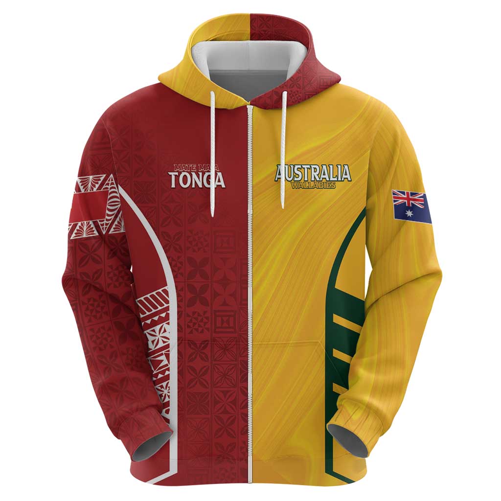 Australia - Tonga Rugby Custom Hoodie Minimalist Dynamic LT7 - Vibe Hoodie Shop