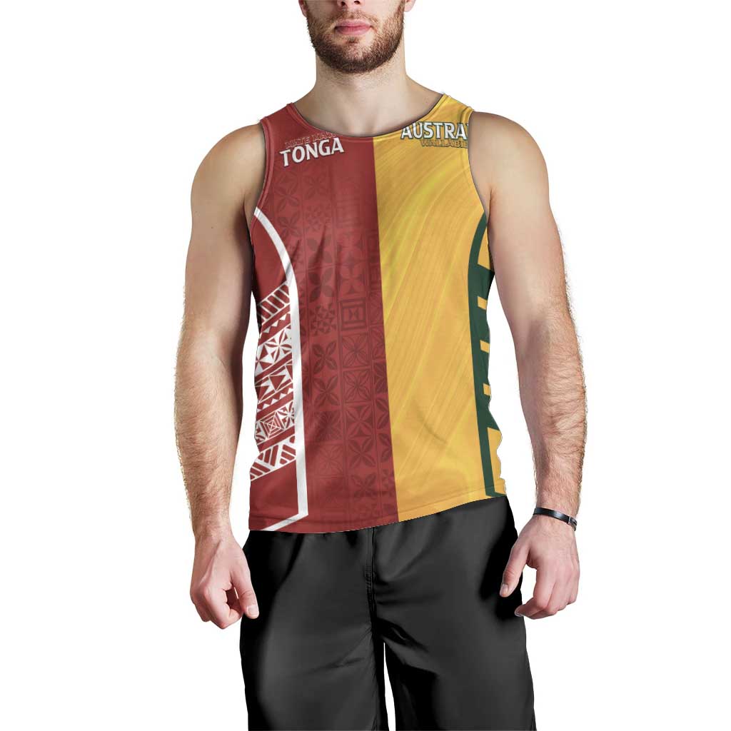 Australia - Tonga Rugby Custom Men Tank Top Minimalist Dynamic - Vibe Hoodie Shop