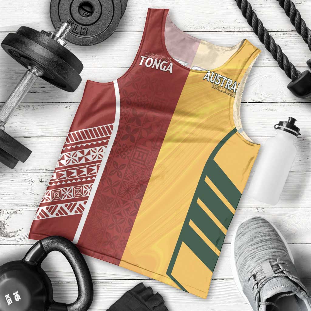 Australia - Tonga Rugby Custom Men Tank Top Minimalist Dynamic - Vibe Hoodie Shop