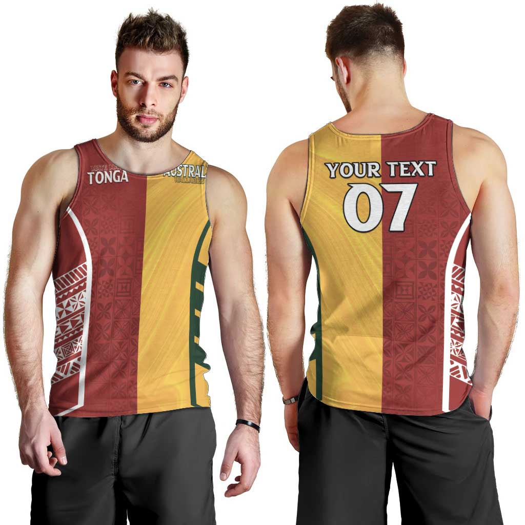 Australia - Tonga Rugby Custom Men Tank Top Minimalist Dynamic - Vibe Hoodie Shop