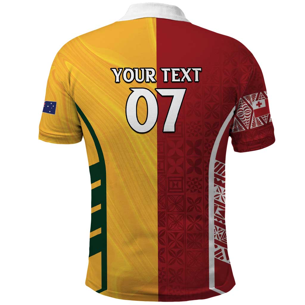 Australia - Tonga Rugby Custom Polo Shirt Minimalist Dynamic - Vibe Hoodie Shop