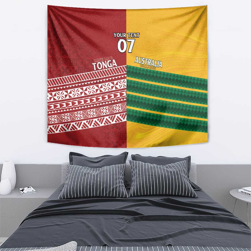 Australia - Tonga Rugby Custom Tapestry Minimalist Dynamic - Vibe Hoodie Shop