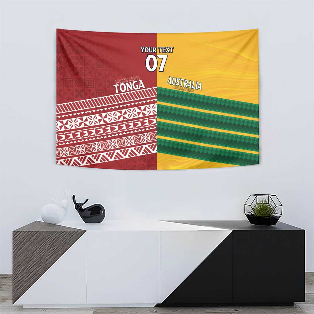 Australia - Tonga Rugby Custom Tapestry Minimalist Dynamic - Vibe Hoodie Shop