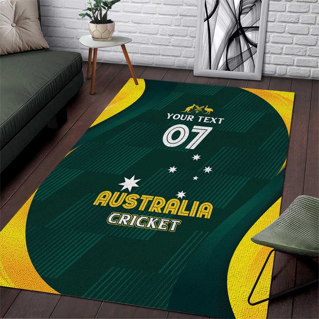 Australia Cricket Custom Area Rug GO Aussie - Modern Motif - Vibe Hoodie Shop