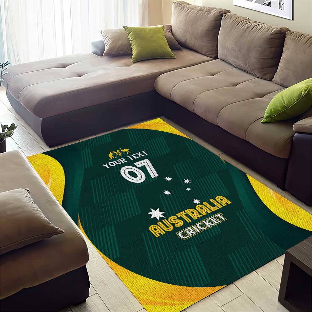 Australia Cricket Custom Area Rug GO Aussie - Modern Motif - Vibe Hoodie Shop