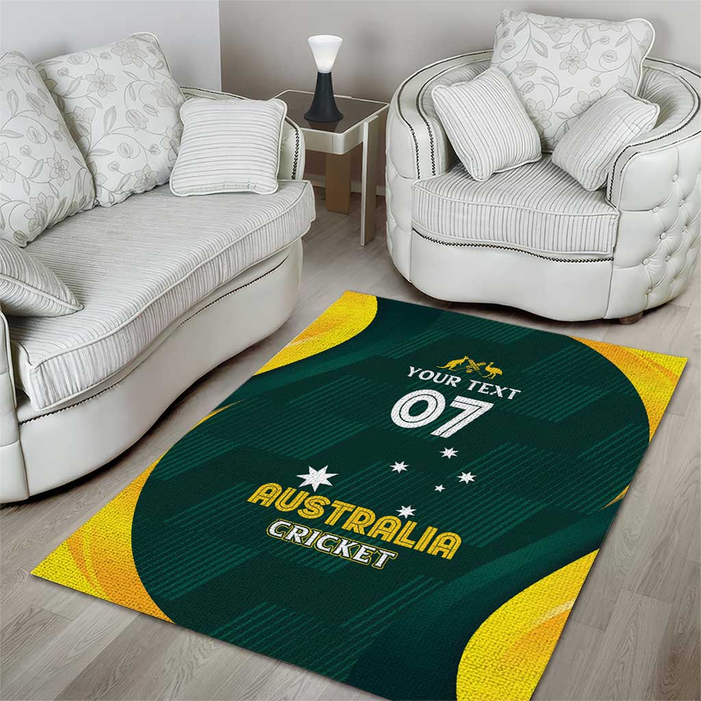 Australia Cricket Custom Area Rug GO Aussie - Modern Motif - Vibe Hoodie Shop