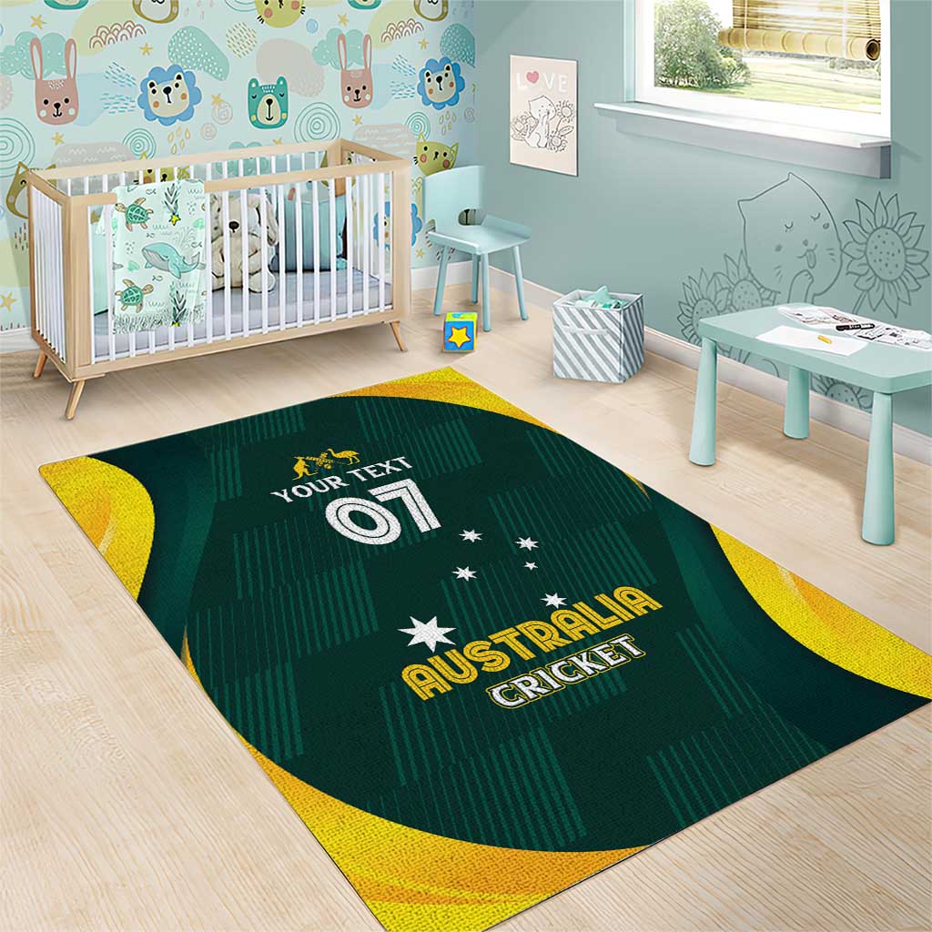 Australia Cricket Custom Area Rug GO Aussie - Modern Motif - Vibe Hoodie Shop