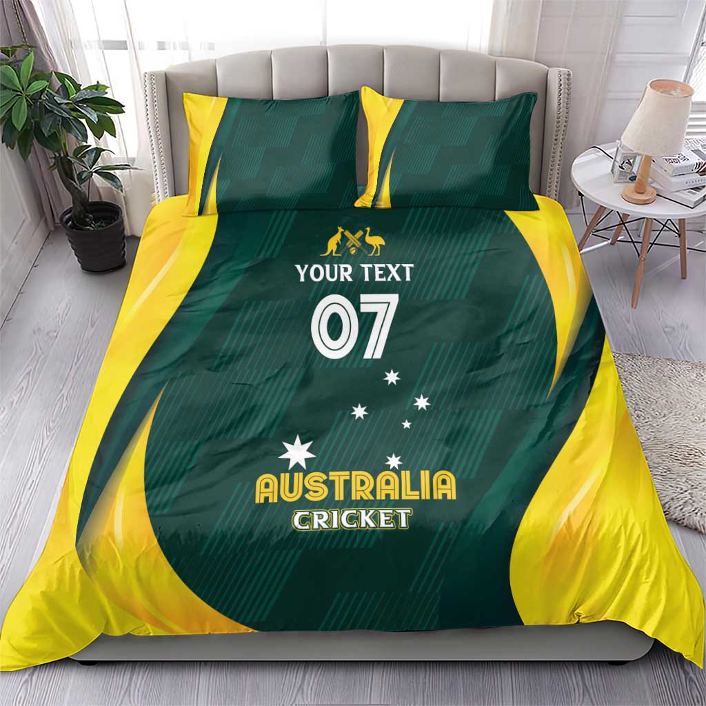 Australia Cricket Custom Bedding Set GO Aussie - Modern Motif - Vibe Hoodie Shop