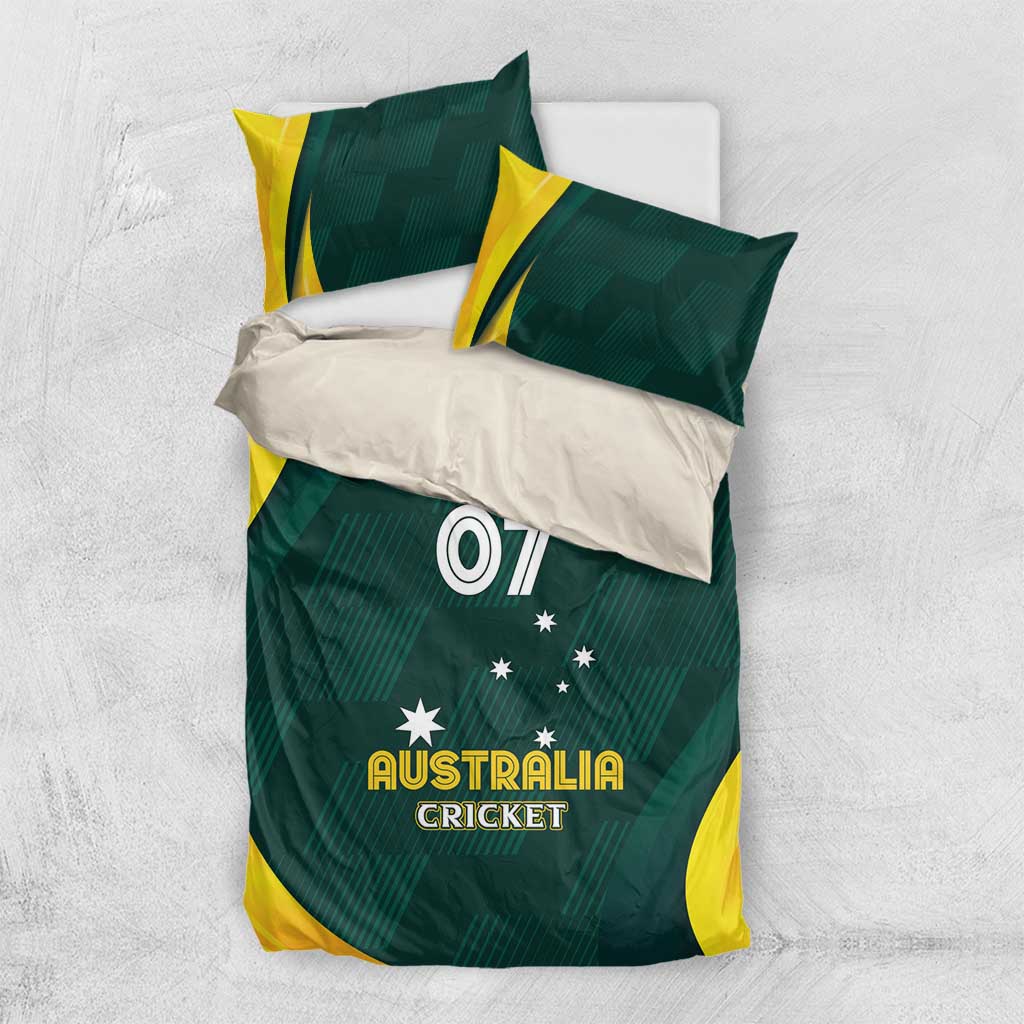 Australia Cricket Custom Bedding Set GO Aussie - Modern Motif - Vibe Hoodie Shop