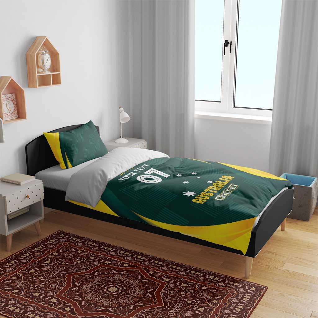 Australia Cricket Custom Bedding Set GO Aussie - Modern Motif - Vibe Hoodie Shop