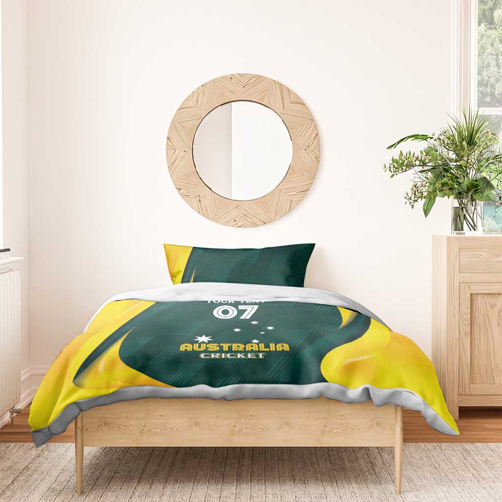 Australia Cricket Custom Bedding Set GO Aussie - Modern Motif - Vibe Hoodie Shop