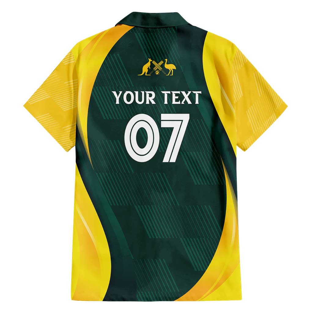 Australia Cricket Custom Family Matching Long Sleeve Bodycon Dress and Hawaiian Shirt GO Aussie - Modern Motif