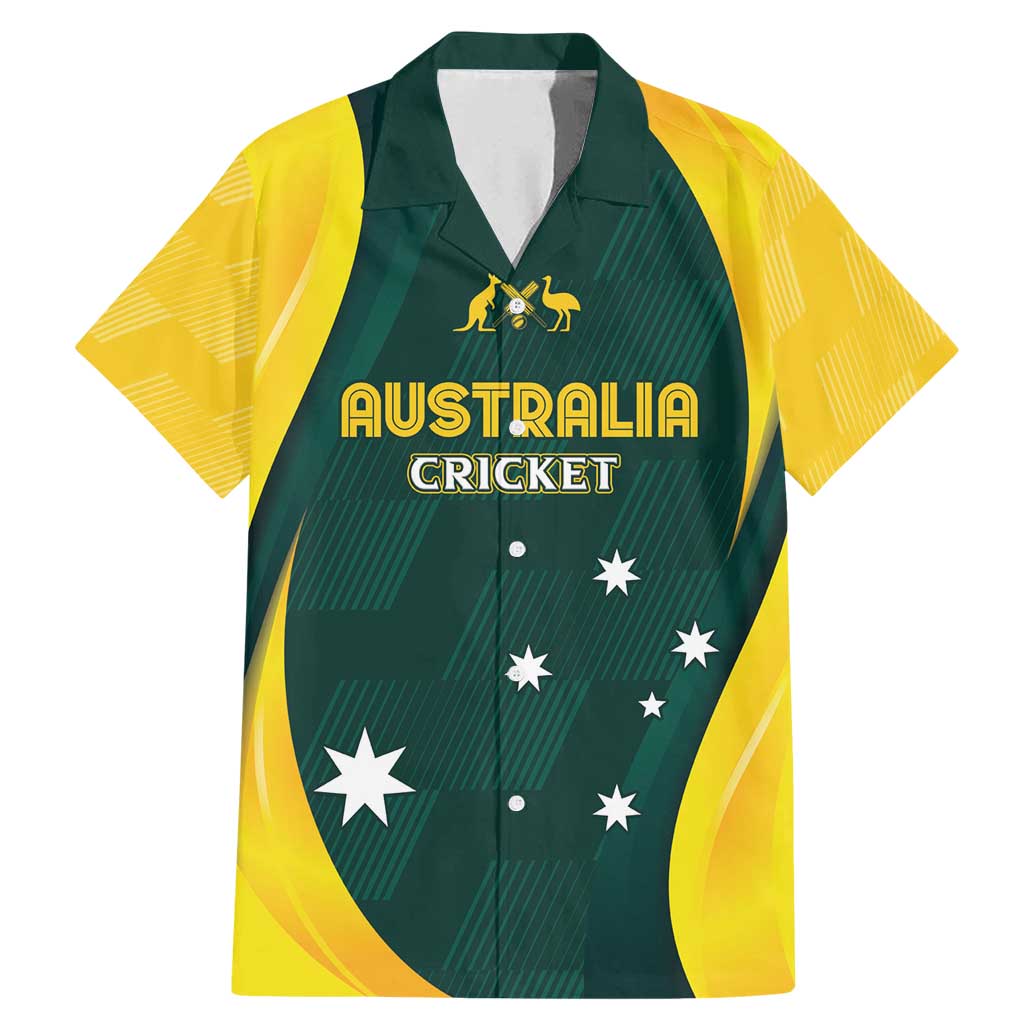 Australia Cricket Custom Family Matching Mermaid Dress and Hawaiian Shirt GO Aussie - Modern Motif