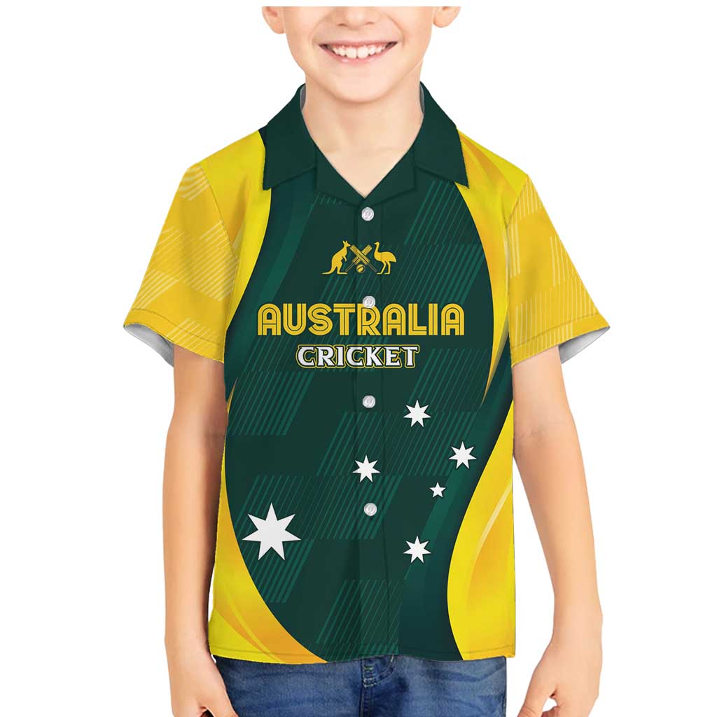 Australia Cricket Custom Family Matching Mermaid Dress and Hawaiian Shirt GO Aussie - Modern Motif