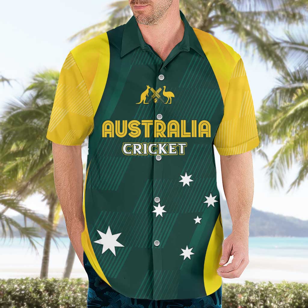 Australia Cricket Custom Hawaiian Shirt GO Aussie - Modern Motif - Vibe Hoodie Shop