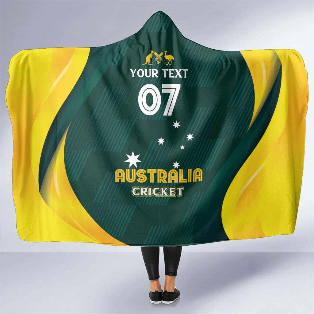 Australia Cricket Custom Hooded Blanket GO Aussie - Modern Motif