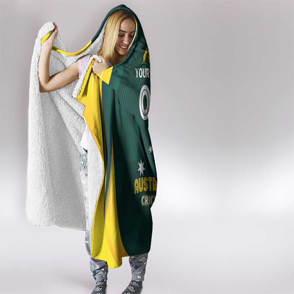 Australia Cricket Custom Hooded Blanket GO Aussie - Modern Motif
