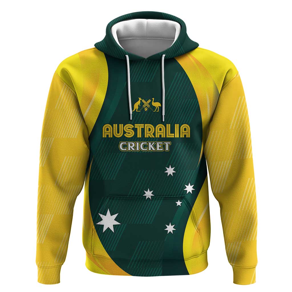 Australia Cricket Custom Hoodie GO Aussie - Modern Motif LT7 - Vibe Hoodie Shop