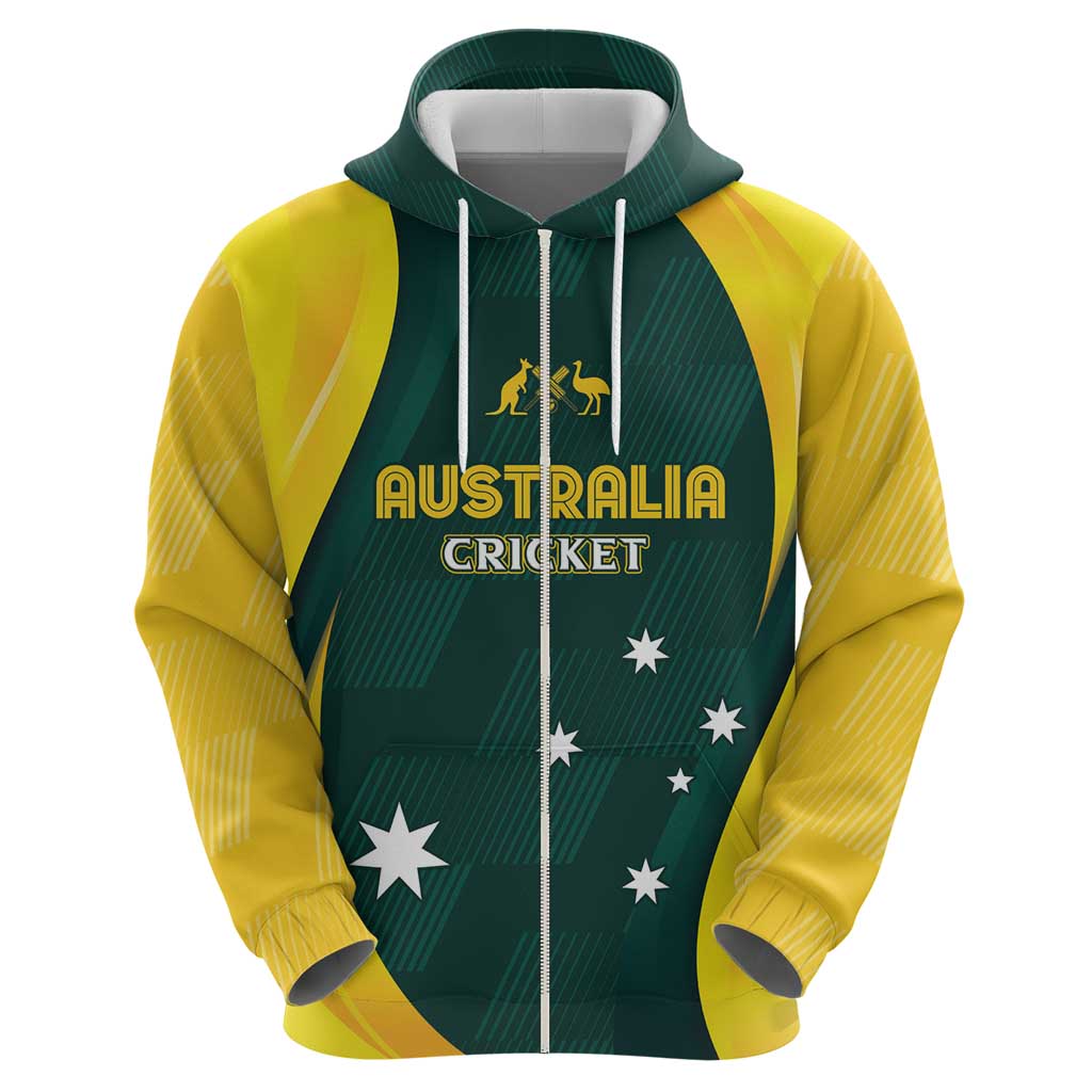 Australia Cricket Custom Hoodie GO Aussie - Modern Motif LT7 - Vibe Hoodie Shop