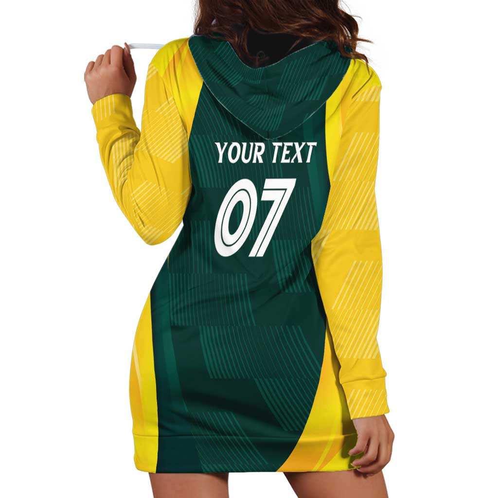 Australia Cricket Custom Hoodie Dress GO Aussie - Modern Motif - Vibe Hoodie Shop