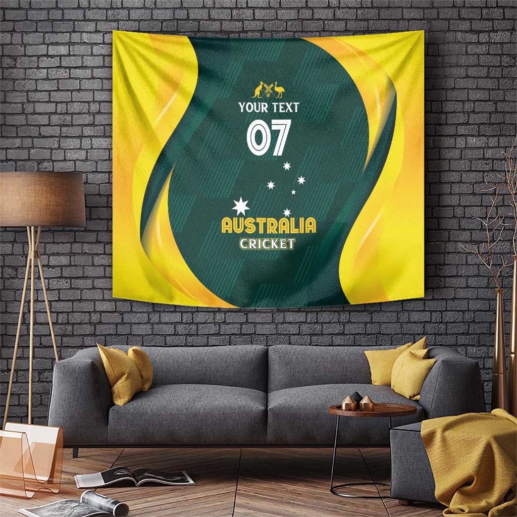 Australia Cricket Custom Tapestry GO Aussie - Modern Motif - Vibe Hoodie Shop