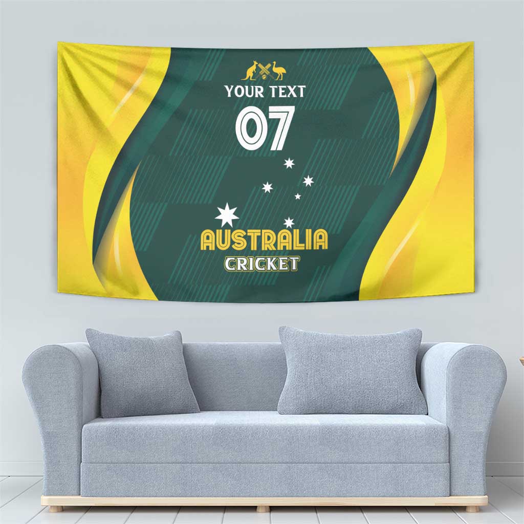 Australia Cricket Custom Tapestry GO Aussie - Modern Motif - Vibe Hoodie Shop