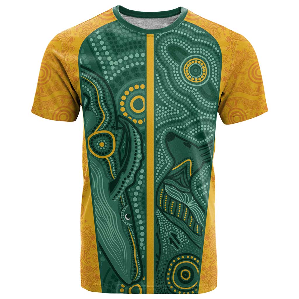 Australia 2024 Custom T Shirt Aboriginal GO Team Aussie - Vibe Hoodie Shop