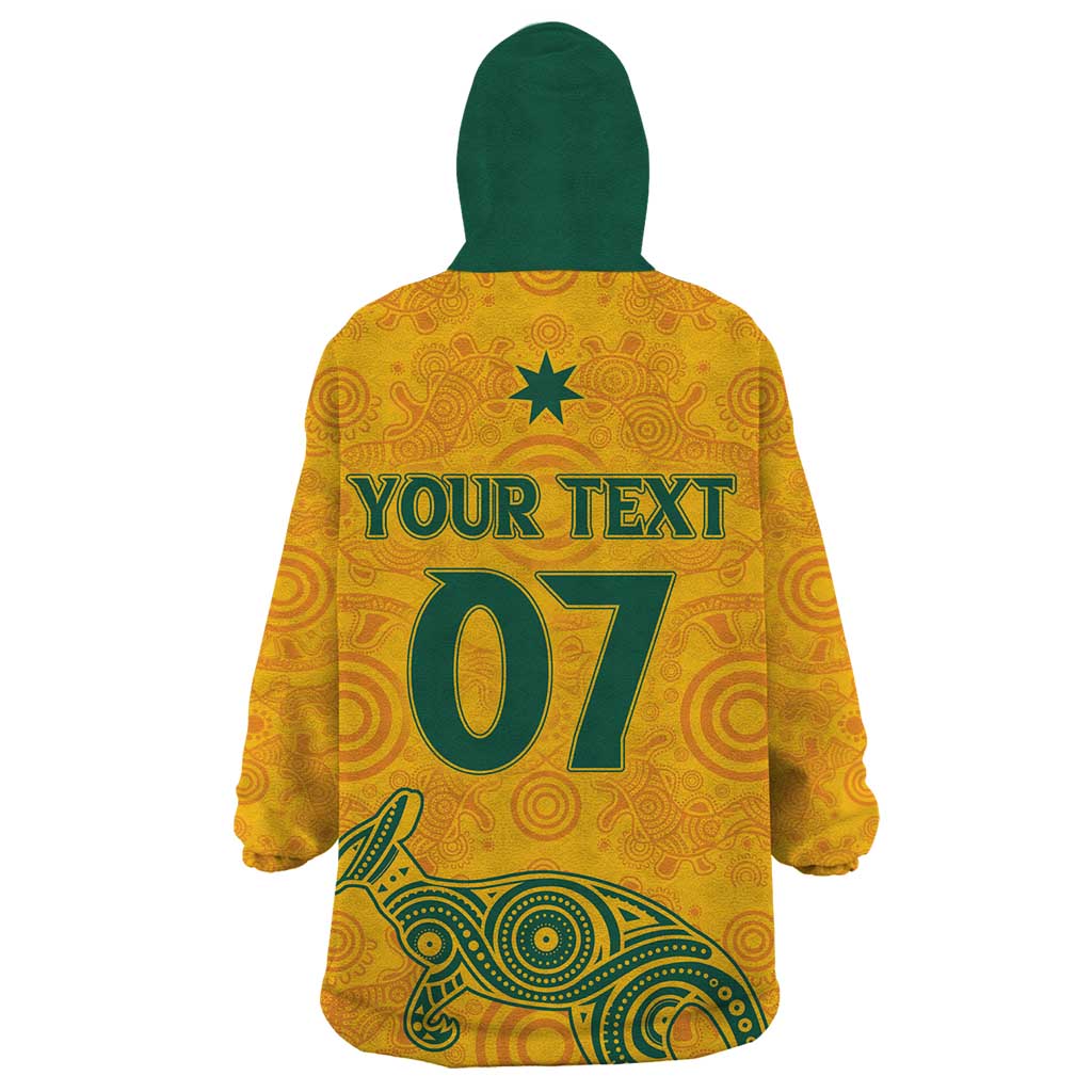 Australia 2024 Custom Wearable Blanket Hoodie Aboriginal GO Team Aussie - Vibe Hoodie Shop