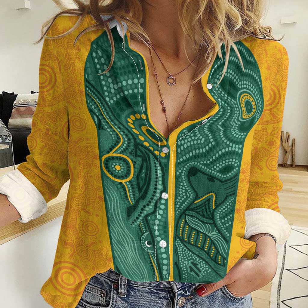 Australia 2024 Custom Women Casual Shirt Aboriginal GO Team Aussie - Vibe Hoodie Shop