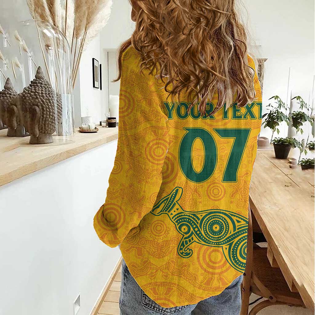 Australia 2024 Custom Women Casual Shirt Aboriginal GO Team Aussie - Vibe Hoodie Shop