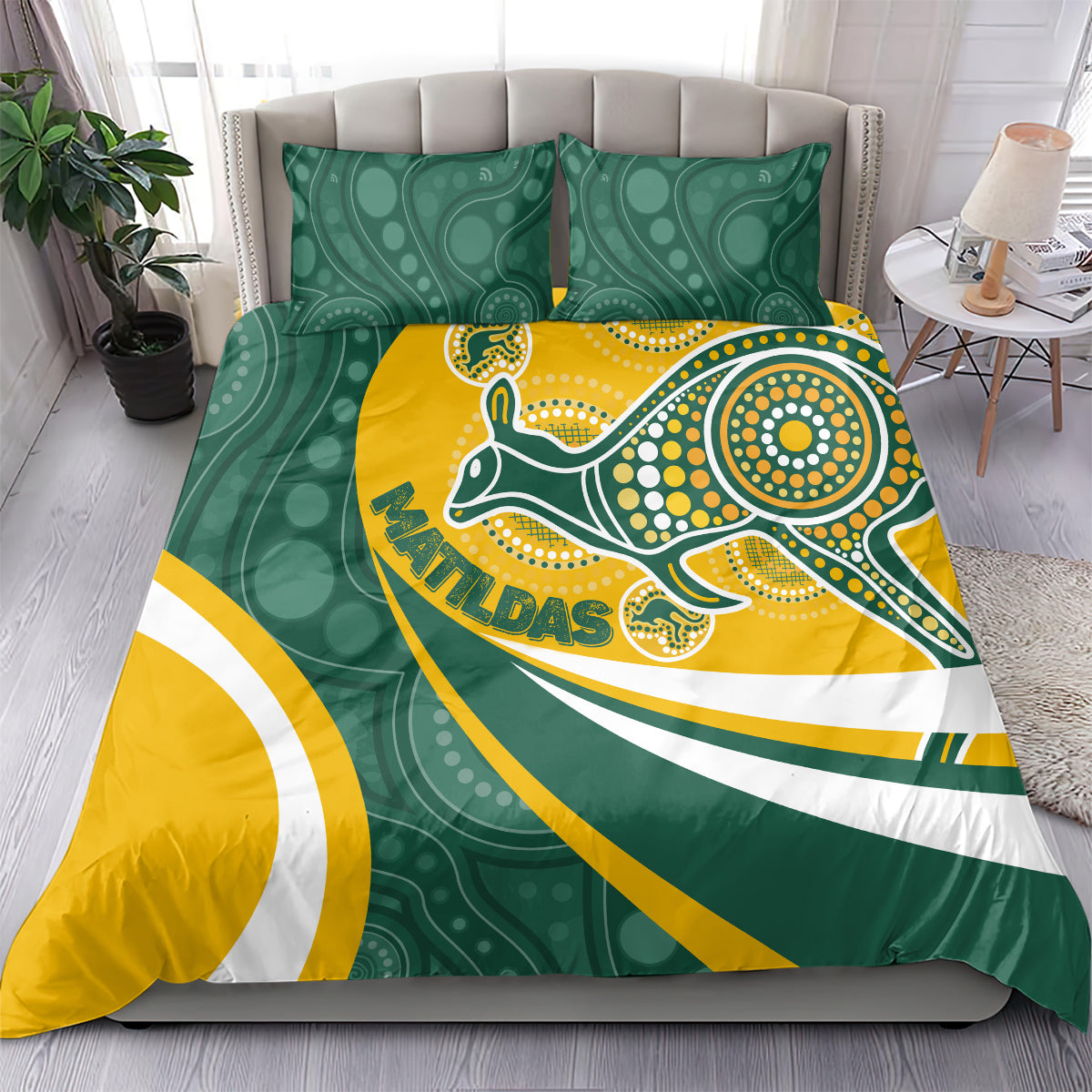 Australia Matildas Indigenous Bedding Set Go Tilly Special - Vibe Hoodie Shop